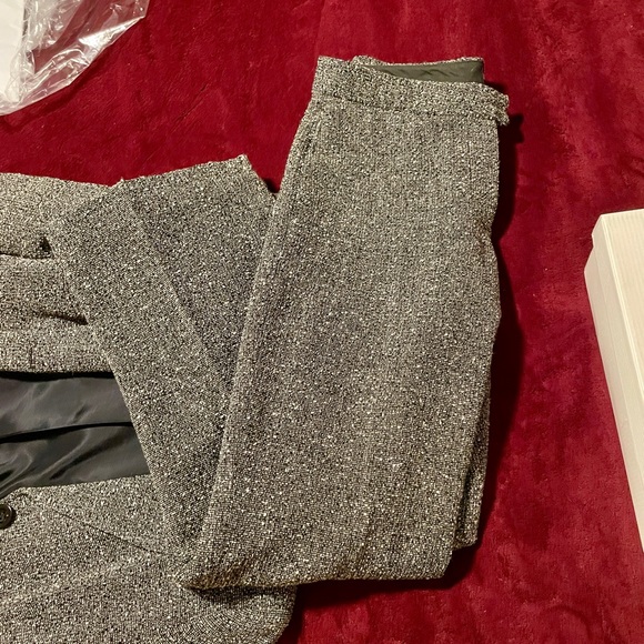 Womens 2pc Bebe Tweed Jacket + Pant Suit - Picture 9 of 13